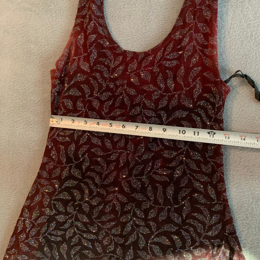 Y2K Fairy Grunge Sparkly Mini Dress Stretchy Sleeveless Alt Witchy Whimsigoth - Picture 6 of 7